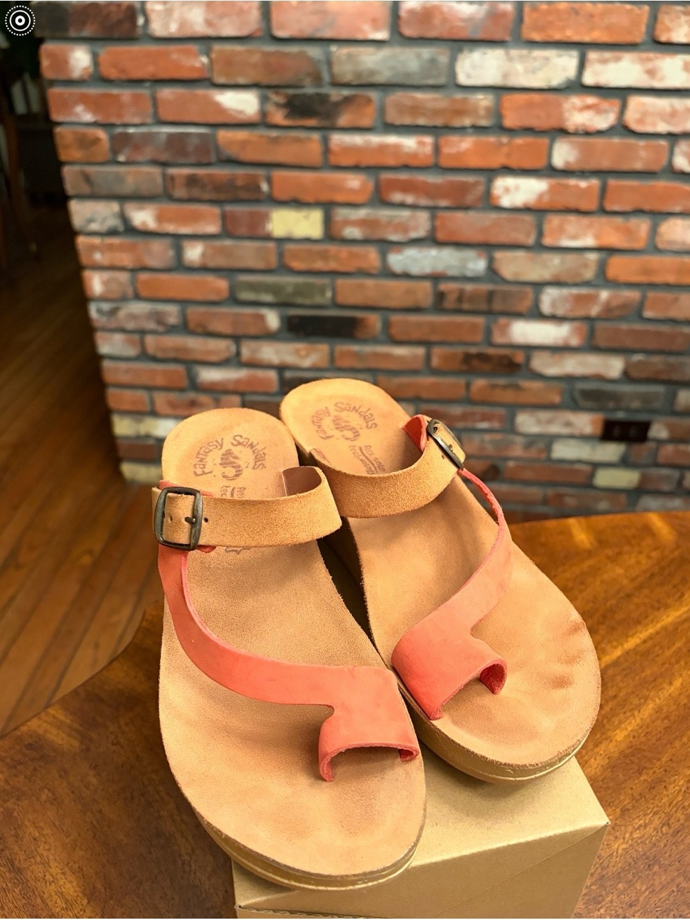 Women’s Platform Flip-Flop Sandal in Coral